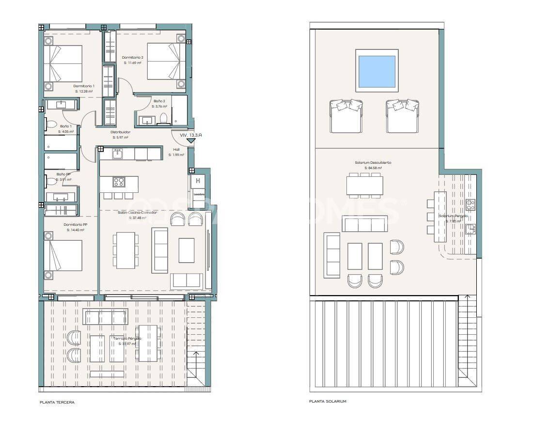 Apartment à Estepona, Malaga, Espagne 1 chambre, 52 m2 No. 155882