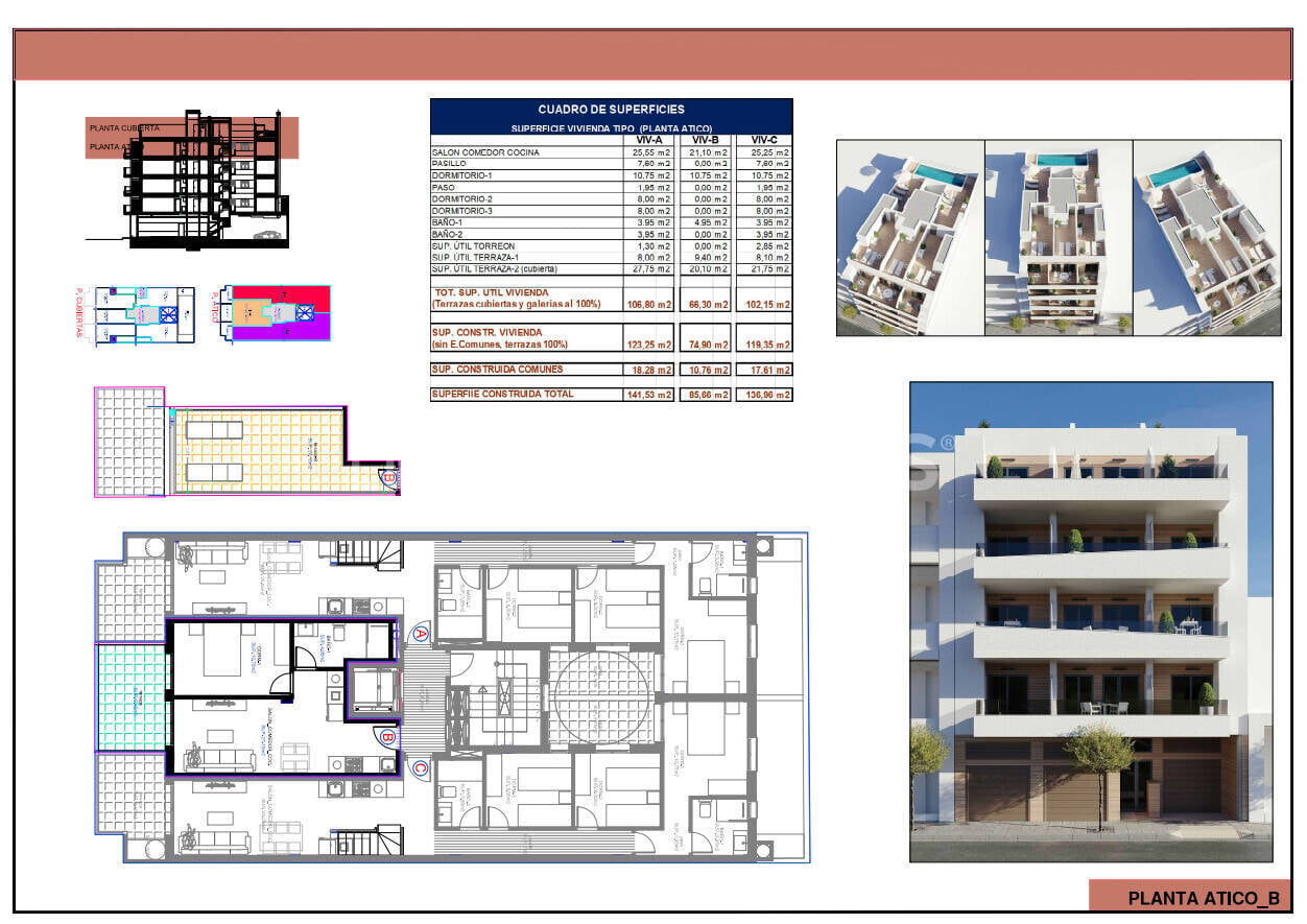 Appartamento a Torrevieja, Alicante, Spagna 3 camere da letto, 92 mq. N° 149660