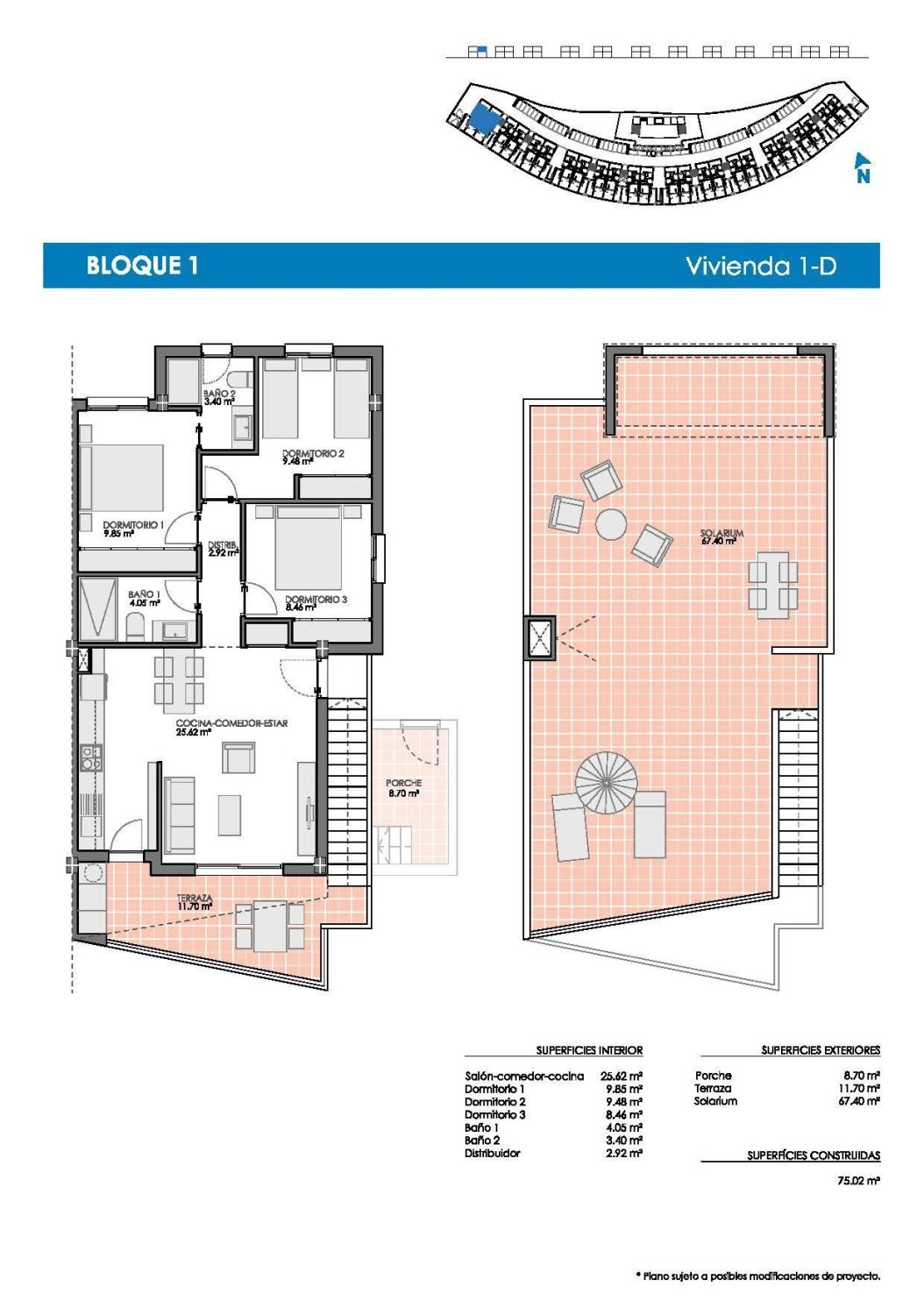 Bungalow a Pilar de la Horadada, Alicante, Spagna 3 camere da letto, 75 mq. N° 180591