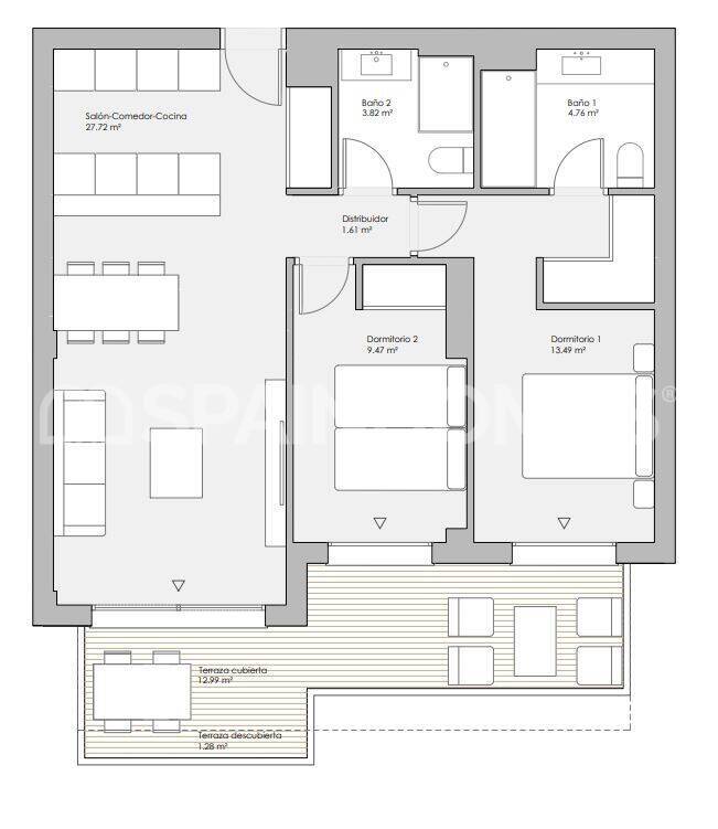 Penthauss Mijas, Malaga, Spānijā 2 istabas, 168 m2 Nr. 146458