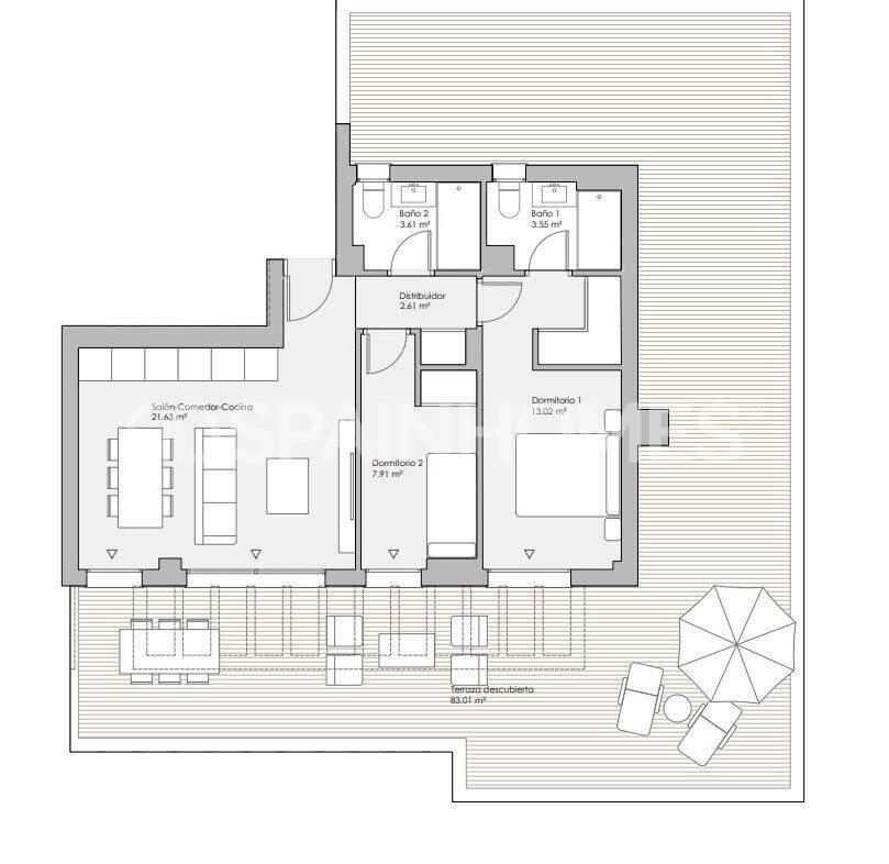 Penthauss Mijas, Malaga, Spānijā 2 istabas, 168 m2 Nr. 146458
