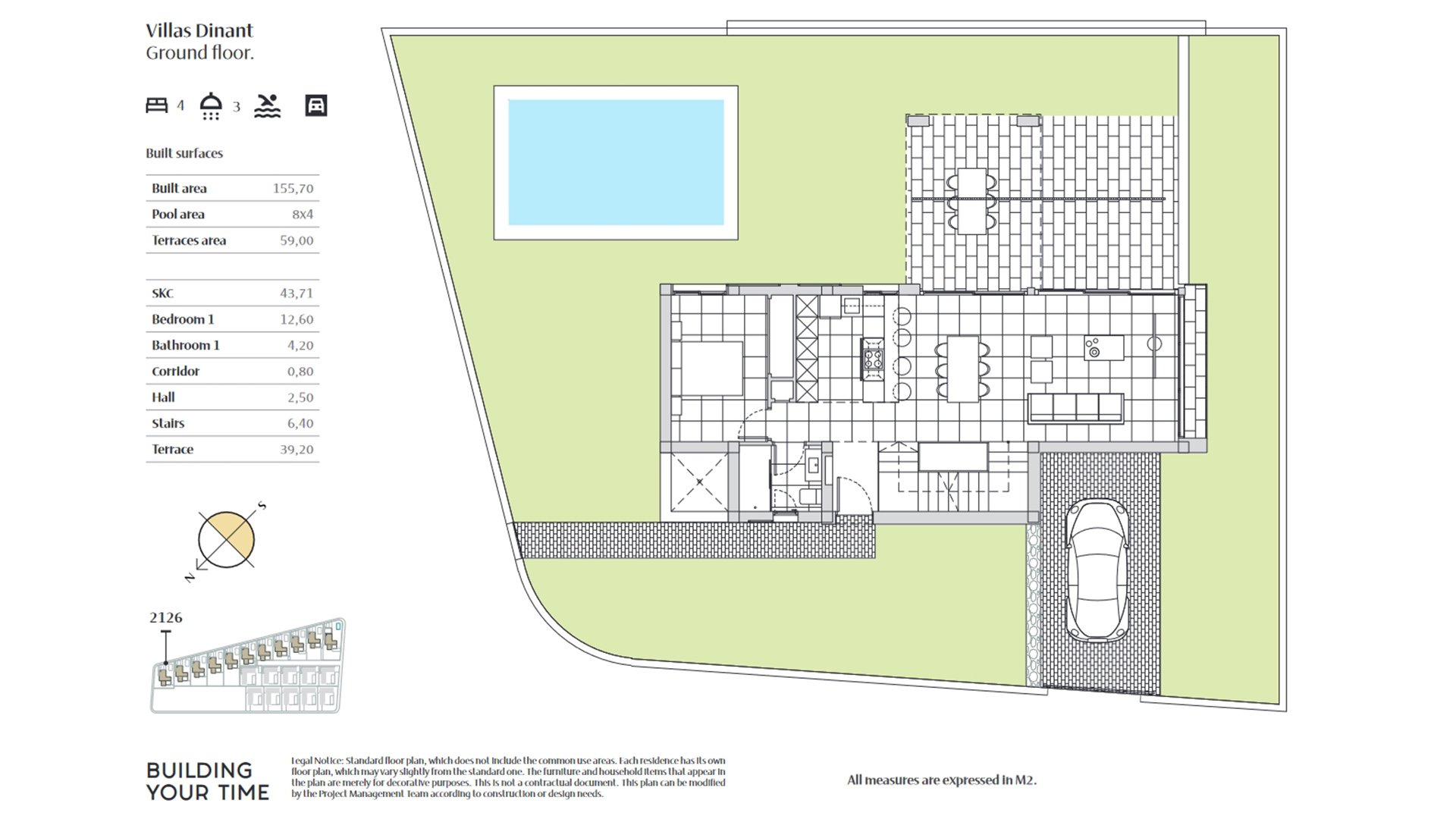 Villa in Dinant, Algorfa, Alicante, Spanien 4 Schlafzimmer, 156 m2 Nr. 51604