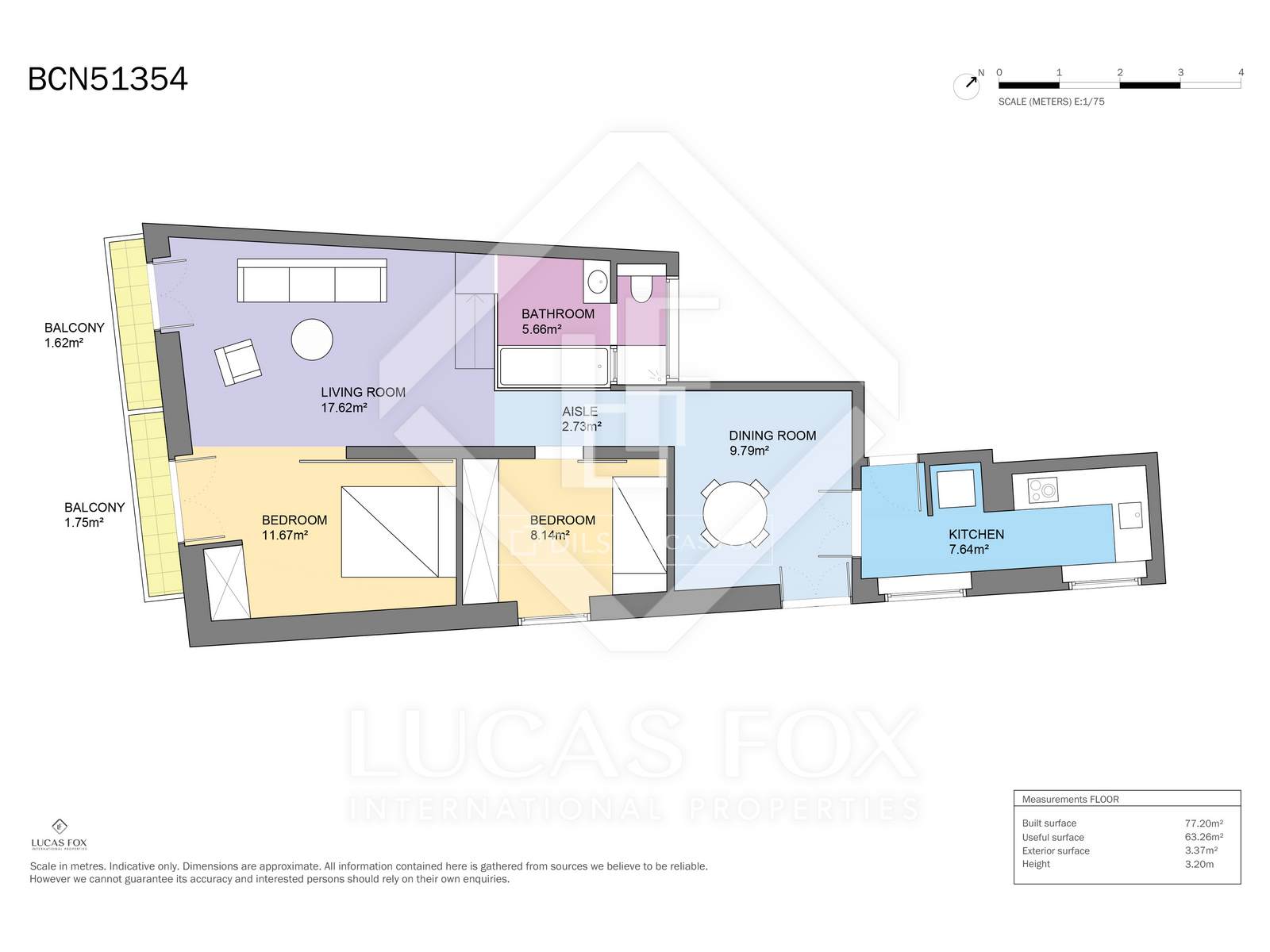 Apartment in Barcelona, Spain 2 bedrooms, 73 sq.m. No. 164339