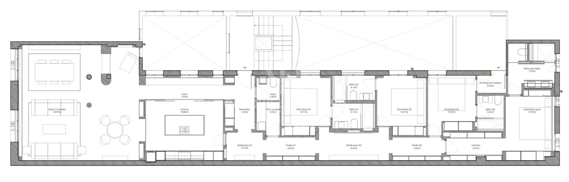 Huoneisto Madrid, Espanja 4 makuuhuonetta, 241 m2 No. 159635