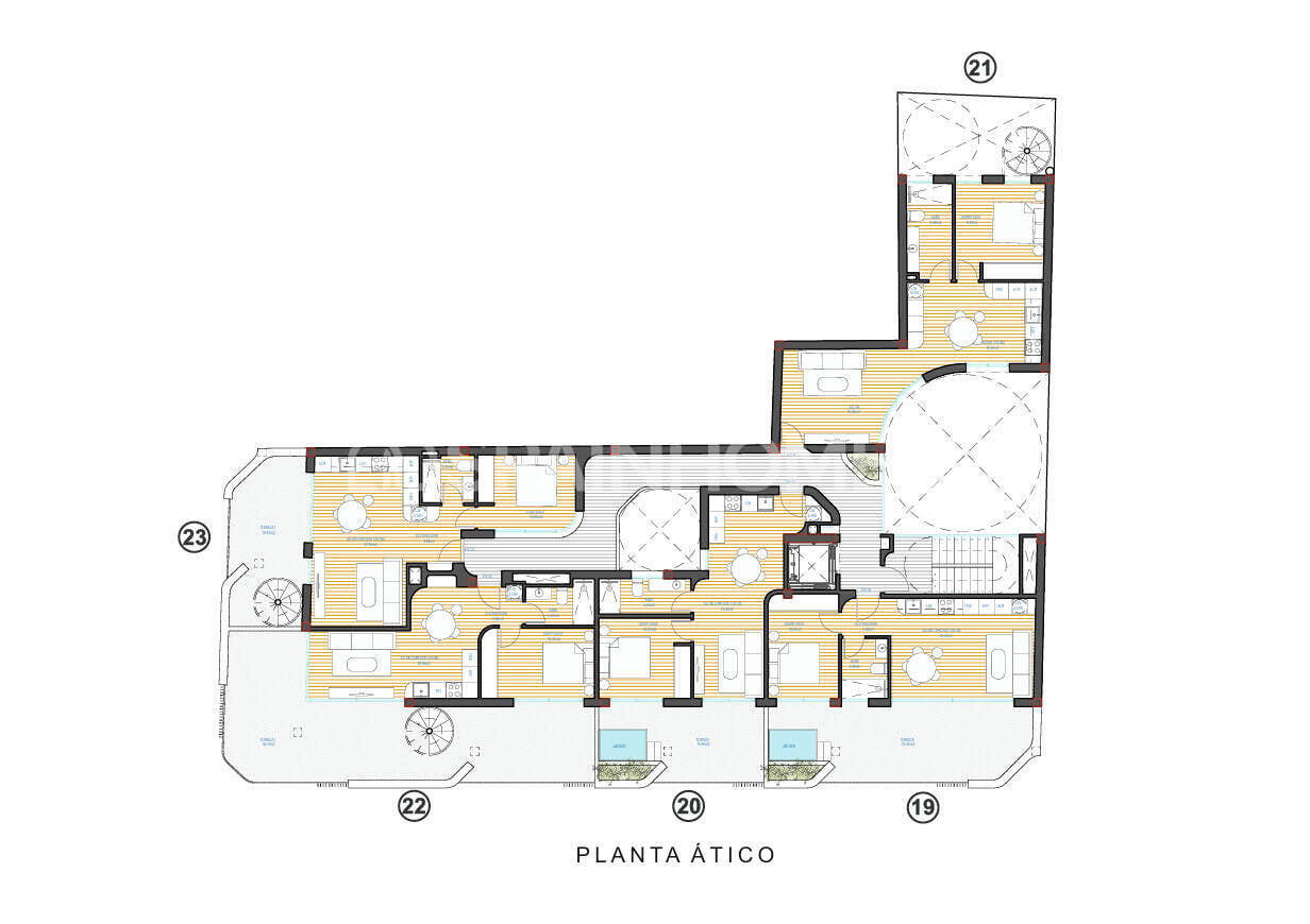 Wohnung in Torrevieja, Alicante, Spanien 2 Schlafzimmer, 54 m2 Nr. 193704