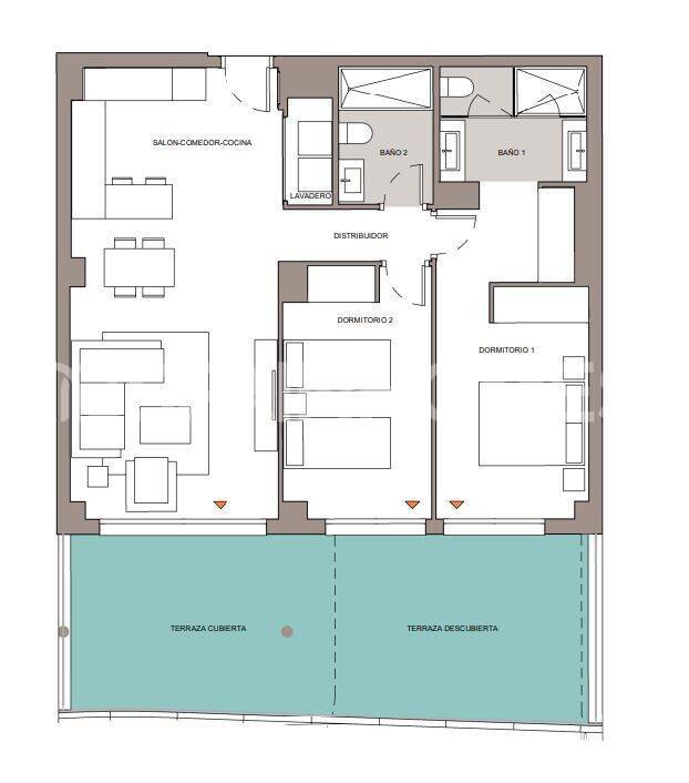 Wohnung in Mijas, Malaga, Spanien 3 Schlafzimmer, 109 m2 Nr. 193710