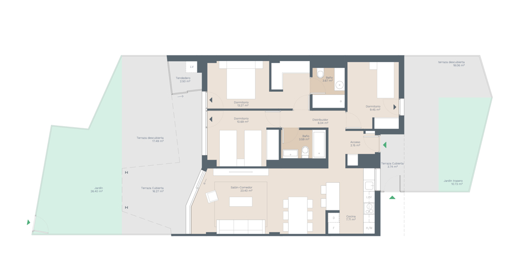 Apartment à Palmanova, Mallorca, Espagne 3 chambres, 123 m2 No. 103834