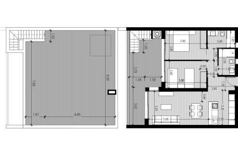 Layout 2 bedroom, 72,9 sq.m. in Lo Marabu Bungalows in Ciudad Quesada, Alicante, Spain №155414