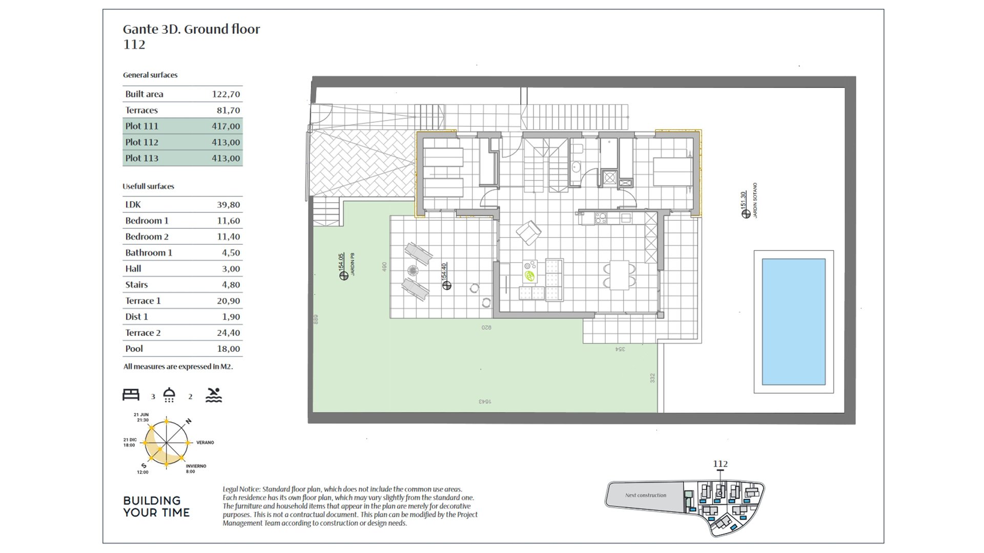 Willa w Balcon De Finestrat Villas, Finestrat, Alicante, Hiszpania 3 sypialnie, 122.7 mkw. nr 55064