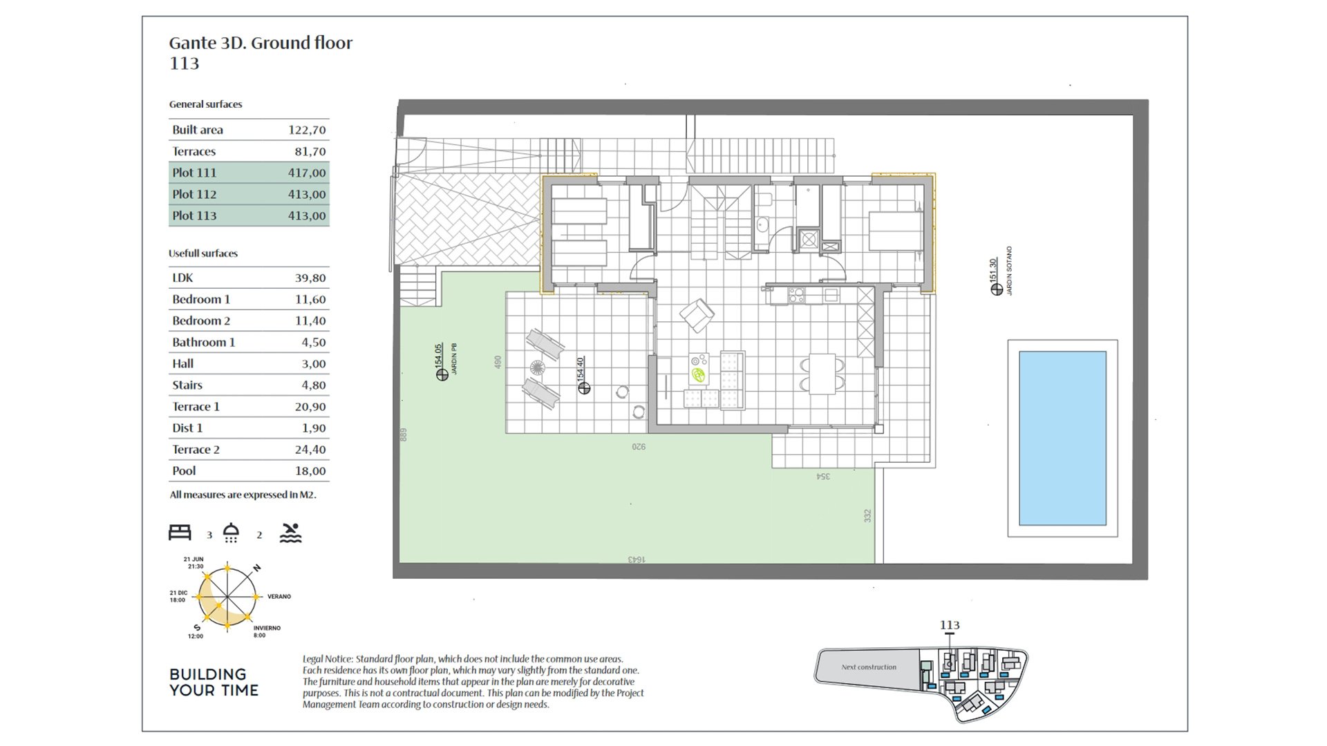 Huvila Balcon De Finestrat Villas, Finestrat, Alicante, Espanja 3 makuuhuonetta, 122.7 m2 No. 70618