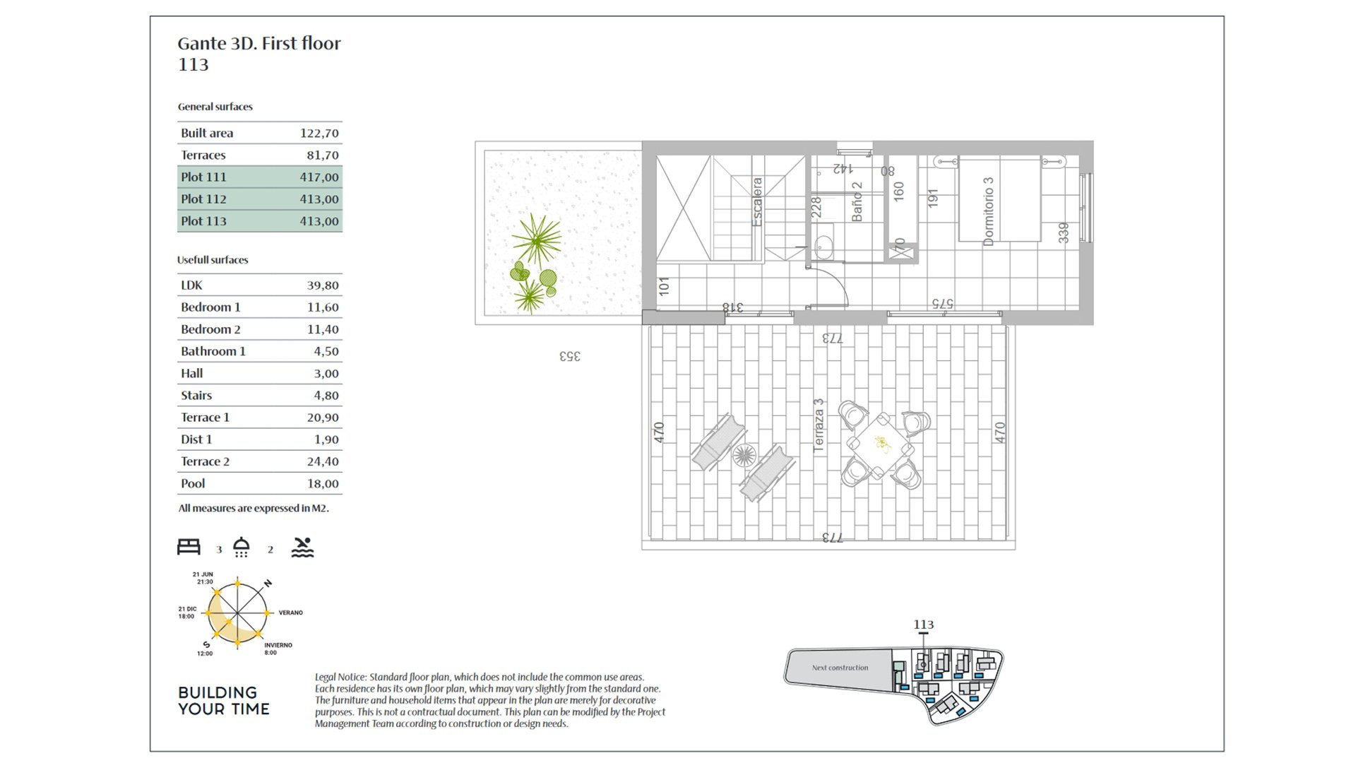 Huvila Balcon De Finestrat Villas, Finestrat, Alicante, Espanja 3 makuuhuonetta, 122.7 m2 No. 70618