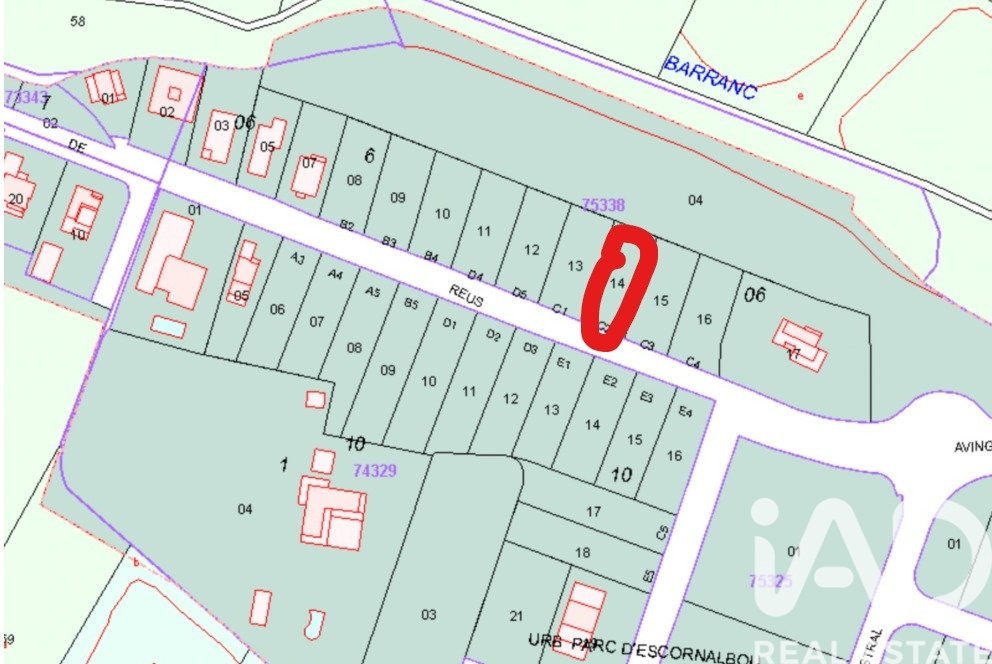 Land plot in Vilanova D'escornalbou, Tarragona, Spain 555 sq.m. No. 185130