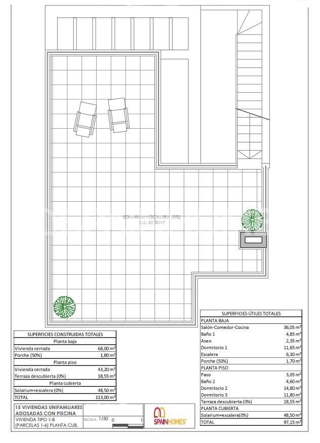 Вилла в Рохалес, Аликанте, Испания 3 спальни, 110м2 №51577