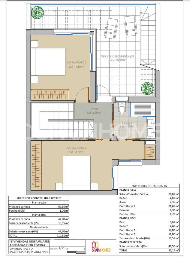 Вилла в Рохалес, Аликанте, Испания 3 спальни, 110м2 №51577
