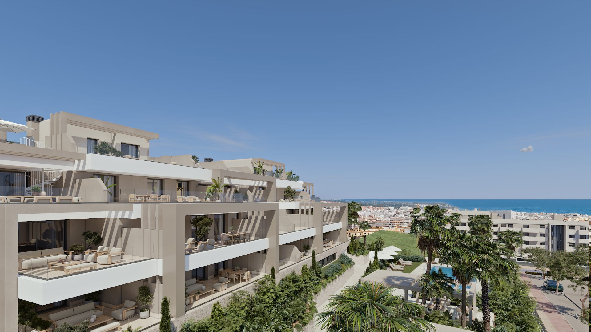 Lägenhet i Estepona, Malaga, Spanien 3 sovrum, 110 kvm. Nr. 181240