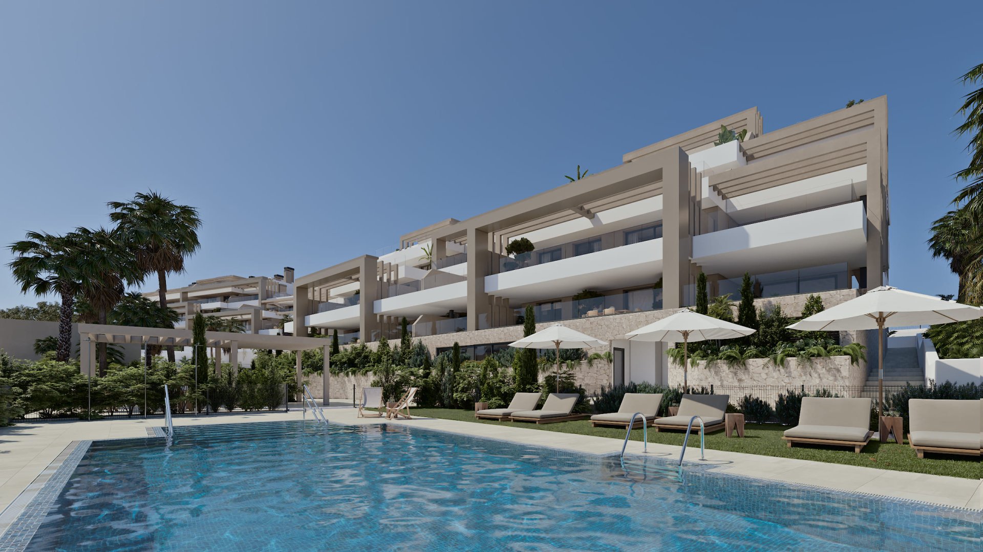 Lägenhet i Estepona, Malaga, Spanien 3 sovrum, 110 kvm. Nr. 181240