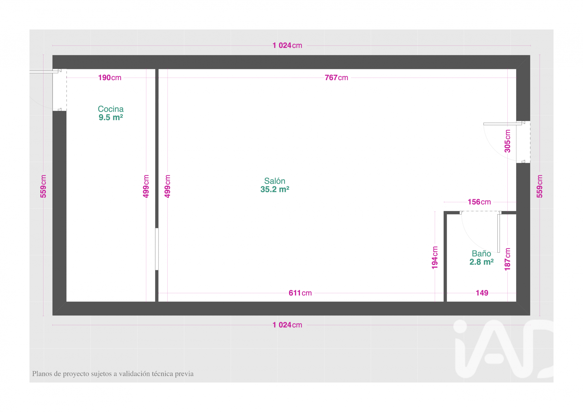 Apartamento en Barcelona, España 55 m2 No. 187864