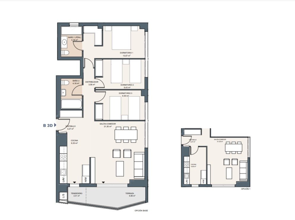 Apartment in Alicante, Spain 3 bedrooms, 102 sq.m. No. 165048
