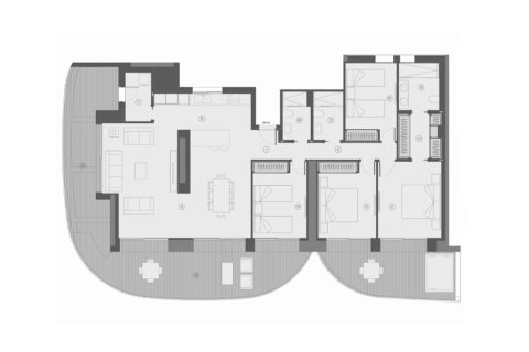 Layout 4 bedrooms, 241 sq.m. in Benidorm, Alicante, Spain №147140