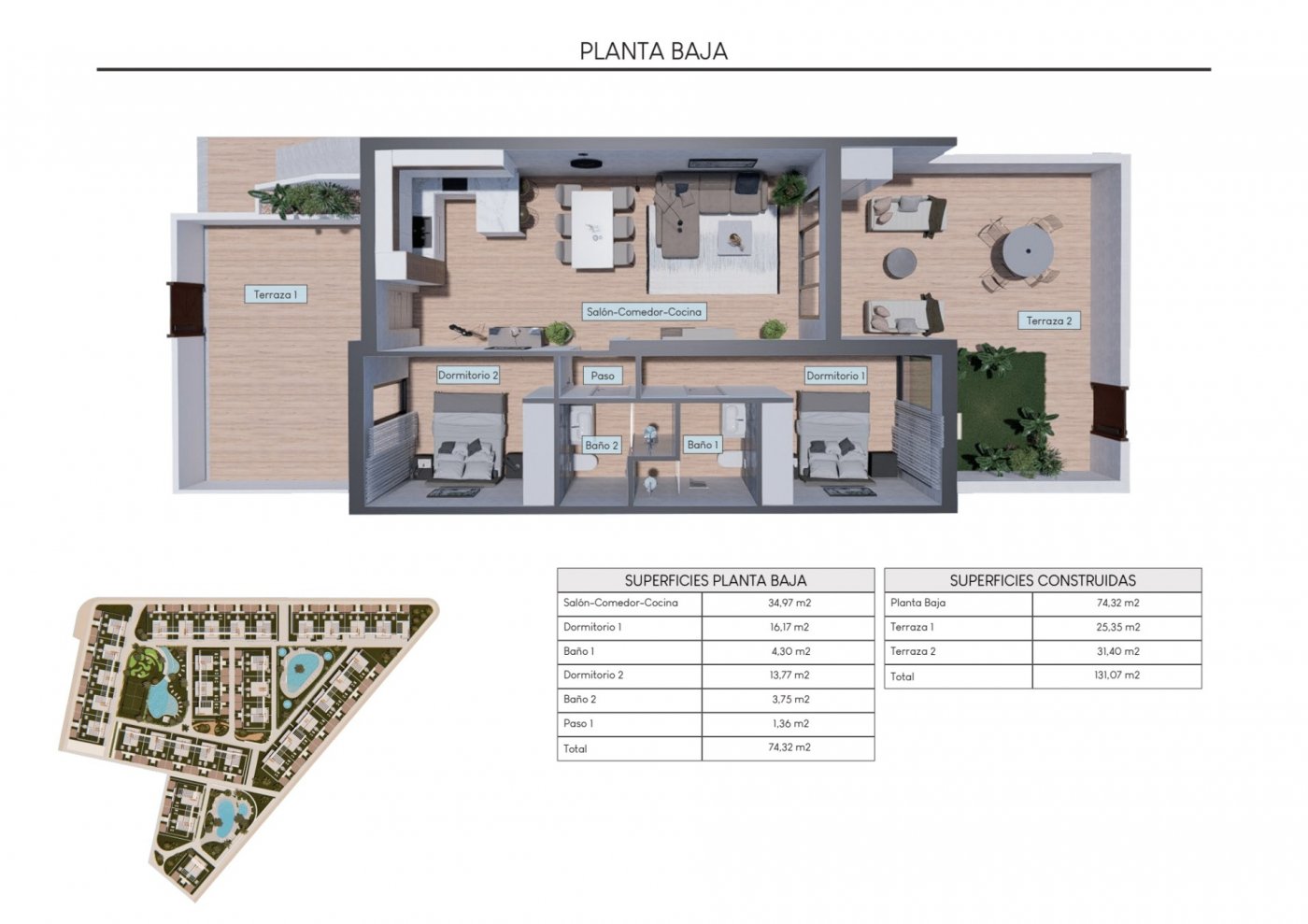 Bungalo Los Balcones, Alicante, Spānijā 2 istabas, 131 m2 Nr. 188965