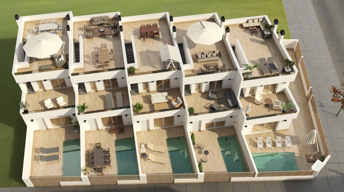 Townhouse in Lo Pagan, Murcia, Spanien 3 Schlafzimmer, 109 m2 Nr. 80863