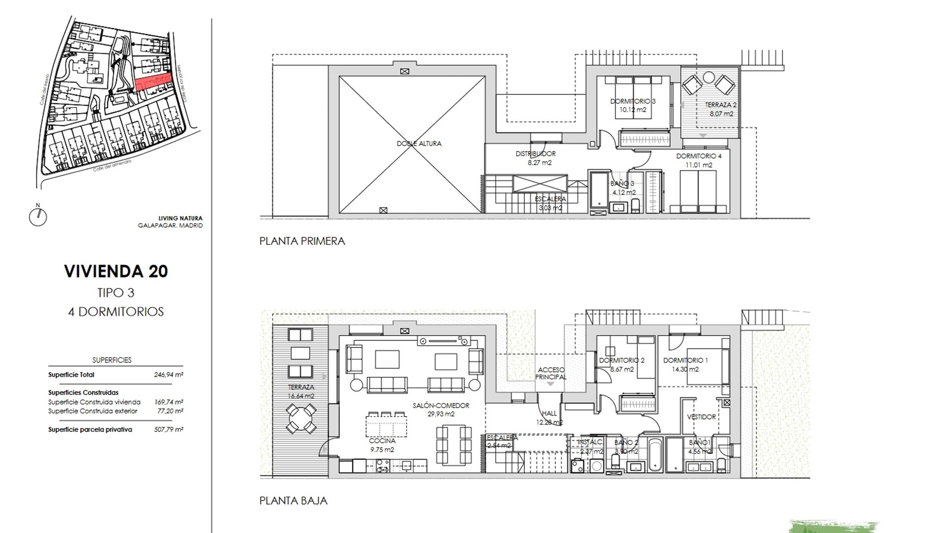 Huvila Living Natura, Colmenarejo, Madrid, Espanja 4 makuuhuonetta, 124.7 m2 No. 73834