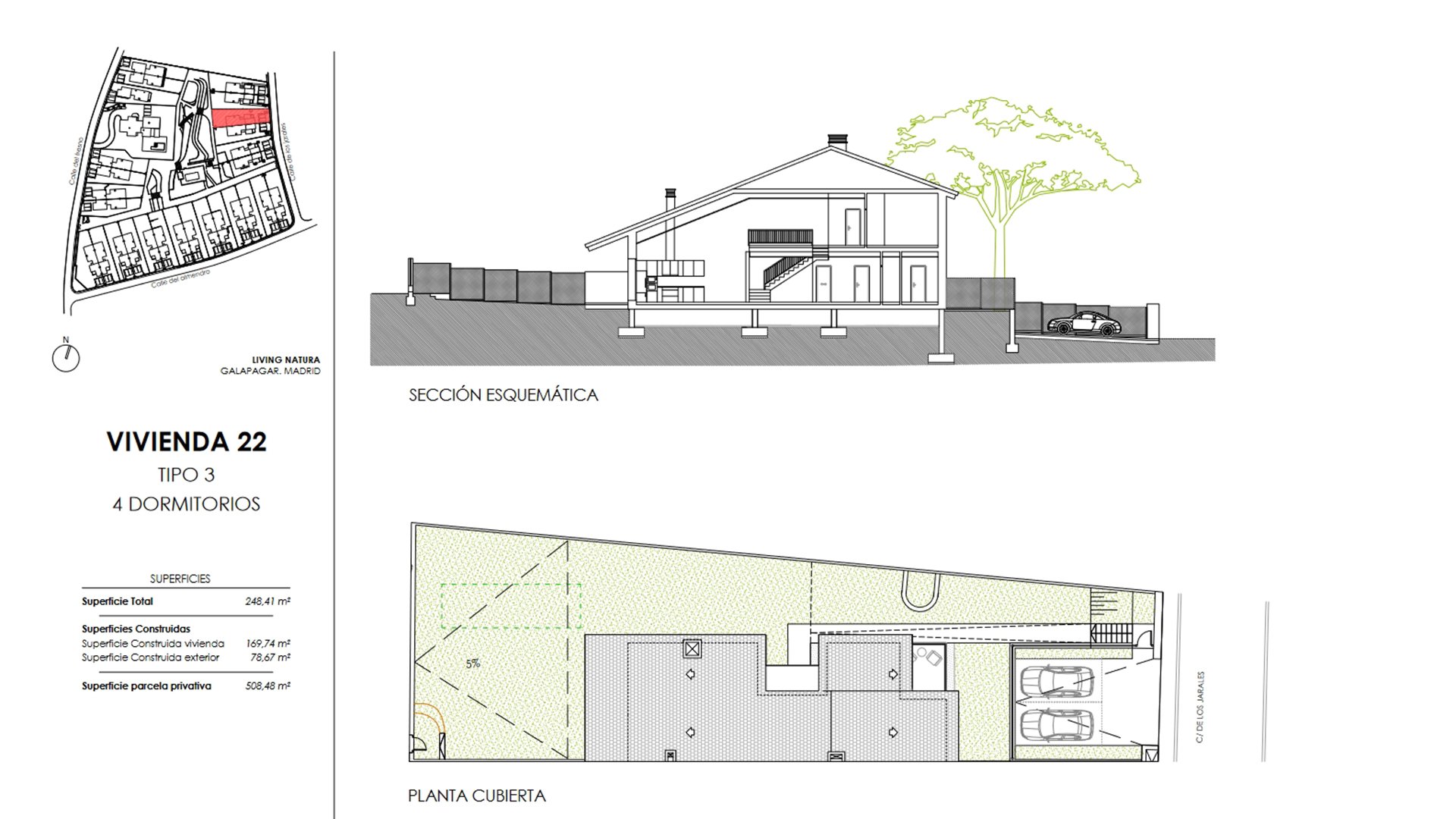 Villa i Living Natura, Colmenarejo, Madrid, Spanien 4 sovrum, 124.7 kvm. Nr. 73836