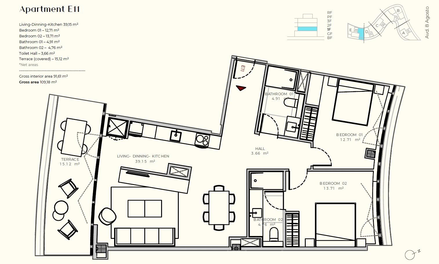 Apartament w Talamanca, Ibiza, Hiszpania 2 sypialnie, 109 mkw. nr 168833