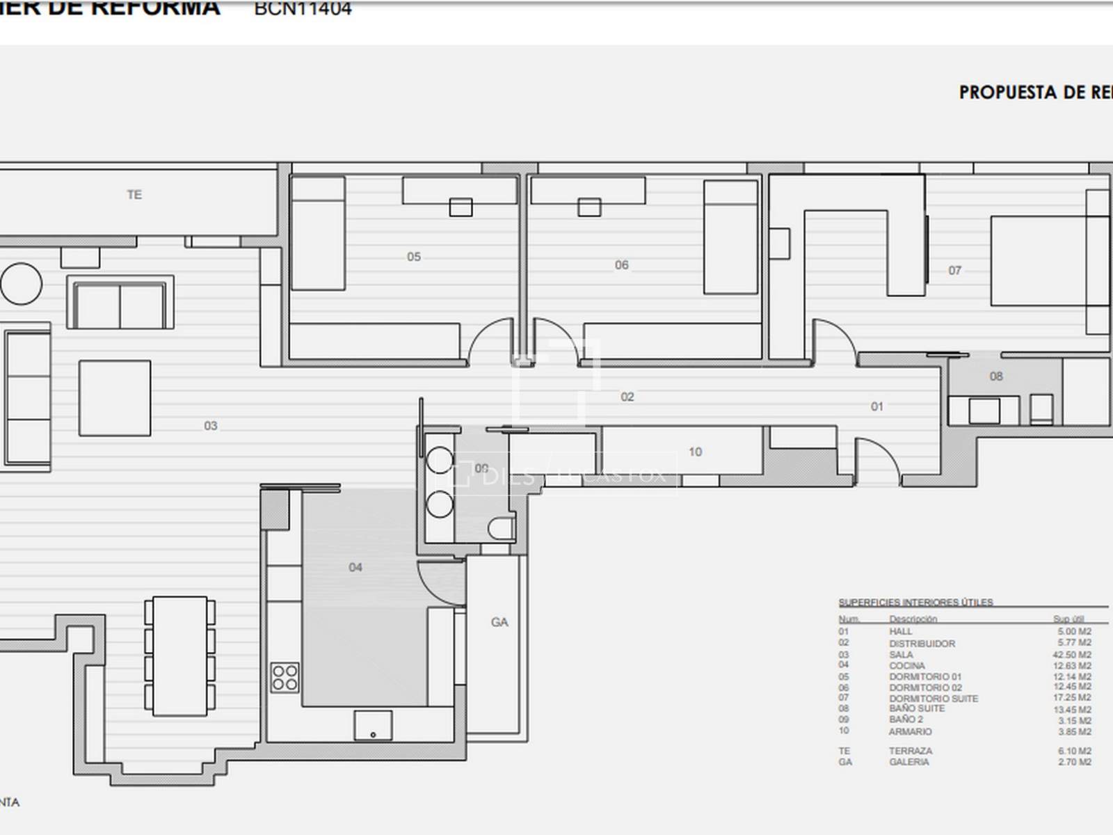 Wohnung in Barcelona, Spanien 4 Schlafzimmer, 120 m2 Nr. 192833