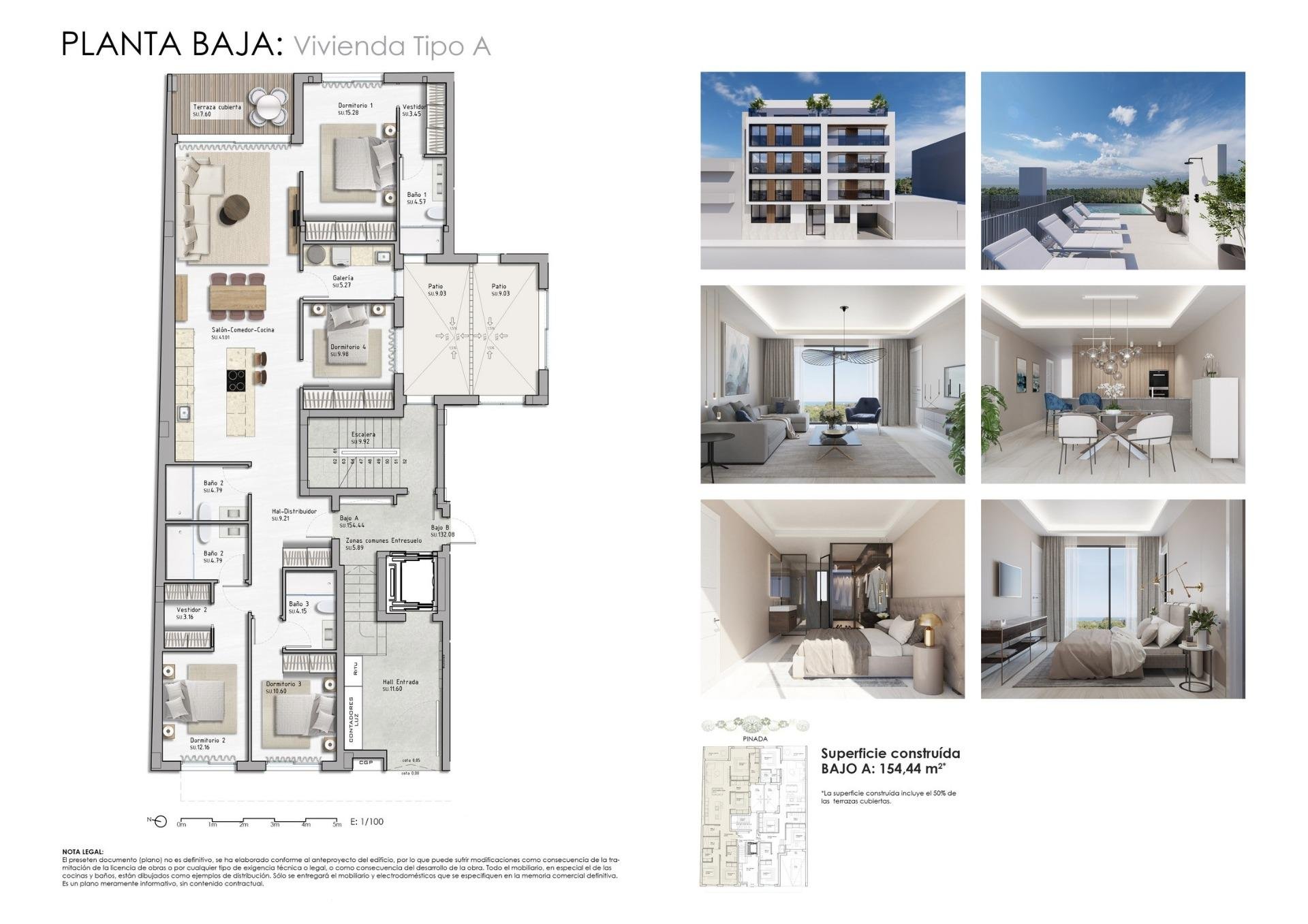 Apartment in Guardamar del Segura, Alicante, Spain 4 bedrooms, 154 sq.m. No. 147933
