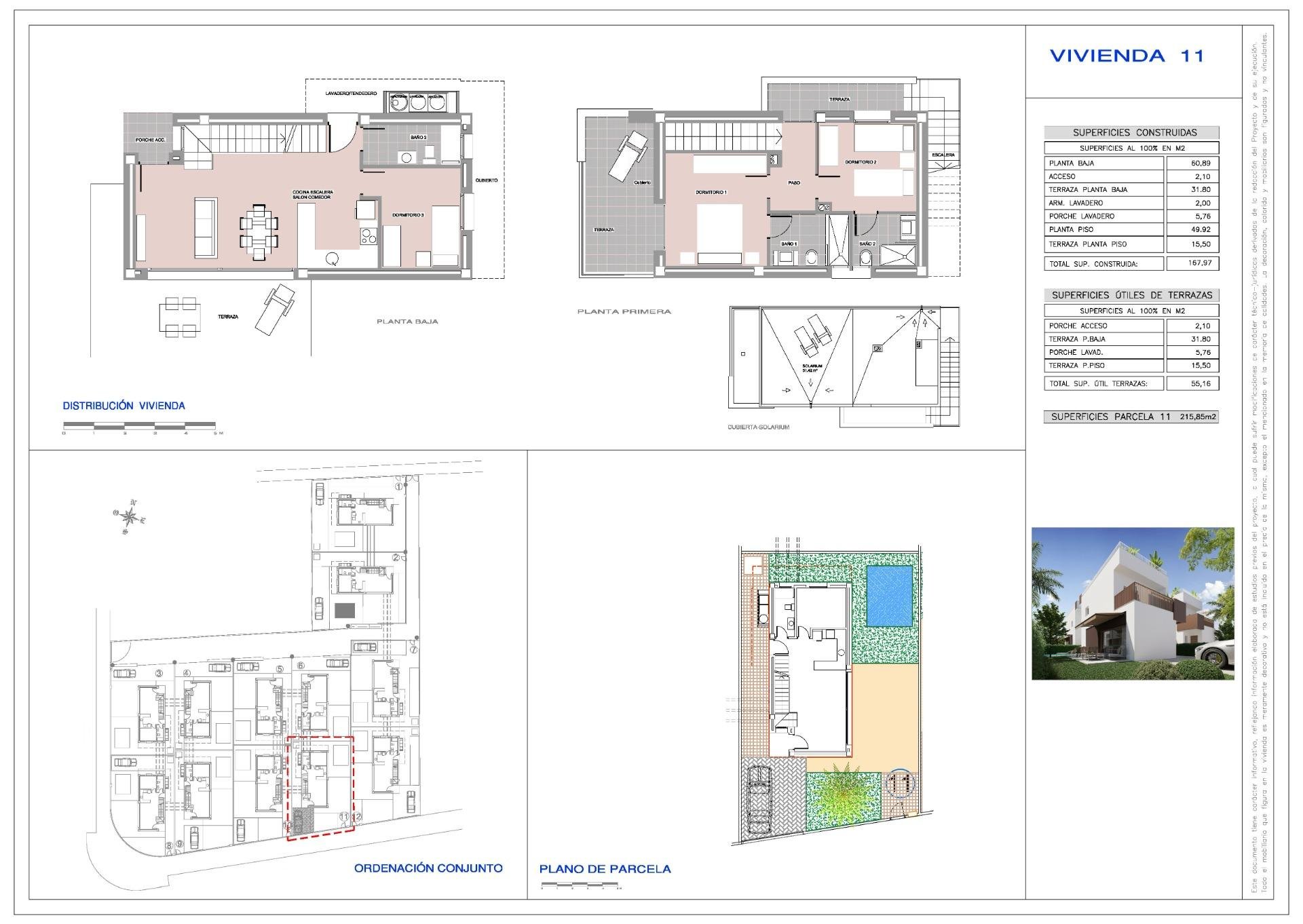 Villa à El Pinet, Alicante, Espagne 3 chambres, 109 m2 No. 75733