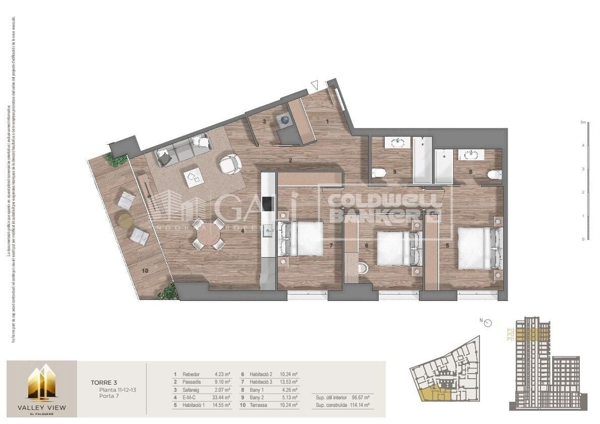 Wohnung in Principado De Andorra (Ninguna Poblacion Tiene C.P.), Lleida, Spanien 3 Schlafzimmer, 125 m2 Nr. 178939