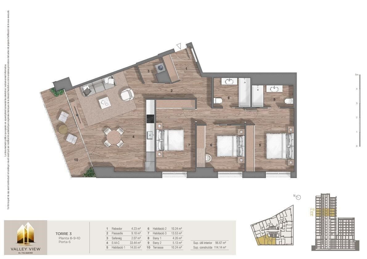 Apartamento en Principado De Andorra (Ninguna Poblacion Tiene C.P.), Lérida, España 3 dormitorios, 125 m2 No. 178938