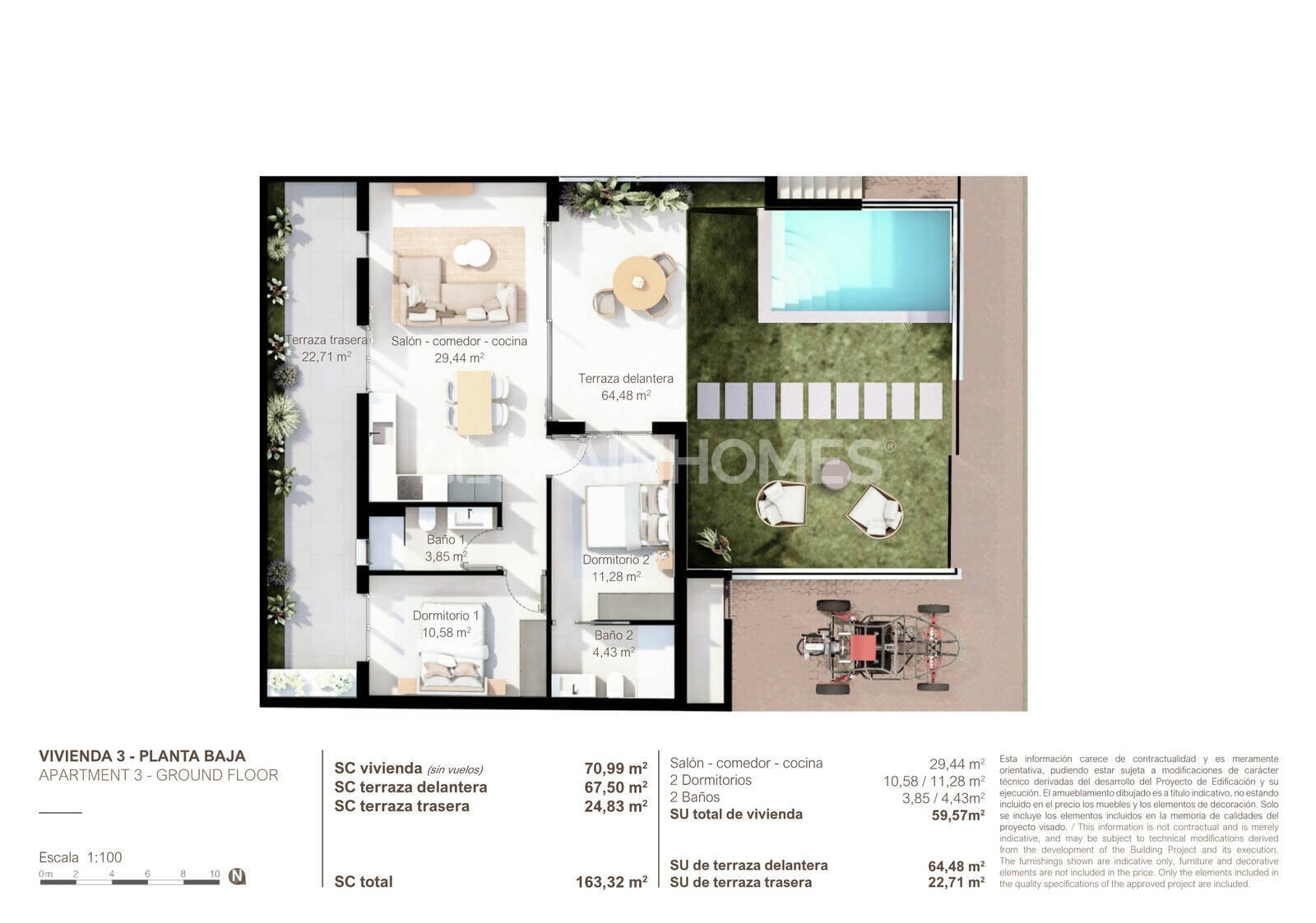 Lägenhet i San Pedro del Pinatar, Murcia, Spanien 3 sovrum, 86 kvm. Nr. 146810