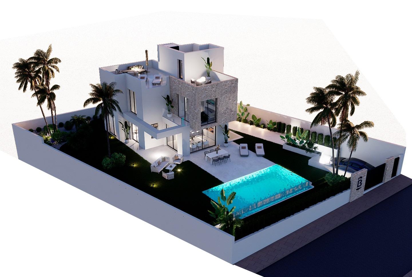 Villa in Benidorm, Alicante, Spanien 3 Schlafzimmer, 155 m2 Nr. 134234