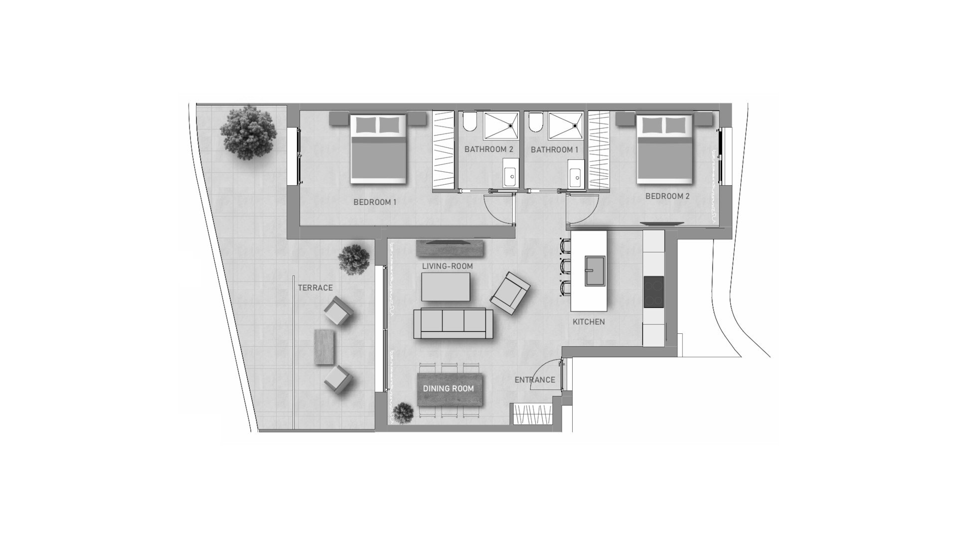 Квартира в SALISOL RESORT, Гуардамар-дель-Сегура, Аликанте, Испания 2 спальни, 96.06м2 №166053