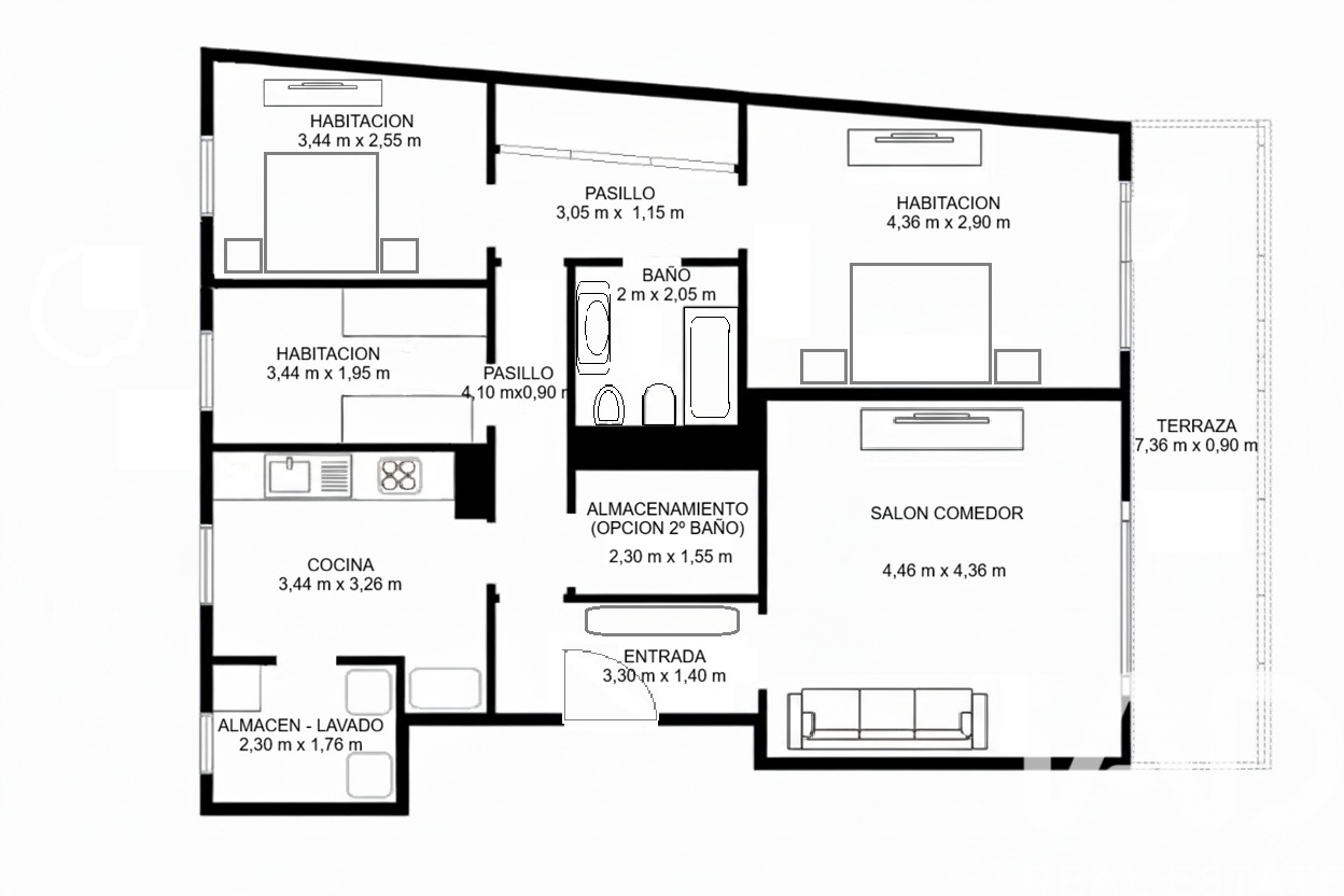 Apartment à Barcelona, Espagne 3 chambres, 97 m2 No. 192243