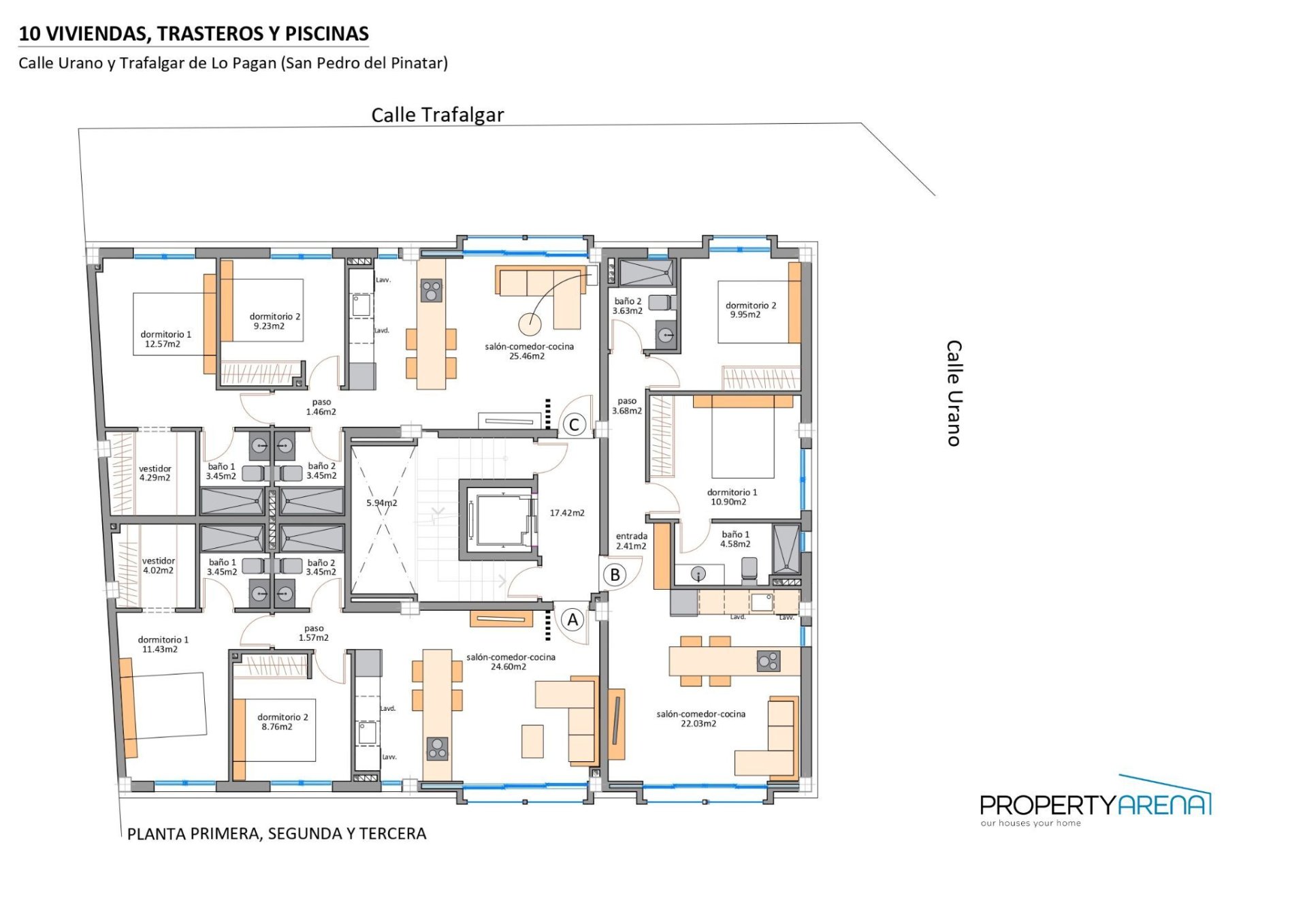 Apartment in Lo Pagan, Murcia, Spain 3 bedrooms, 172 sq.m. No. 188956