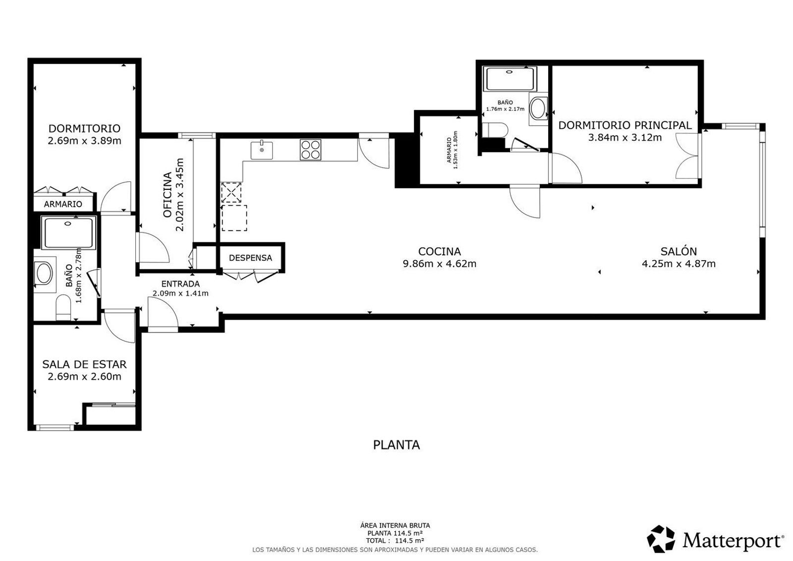 Appartamento a Barcelona, Spagna 4 camere da letto, 130 mq. N° 184611