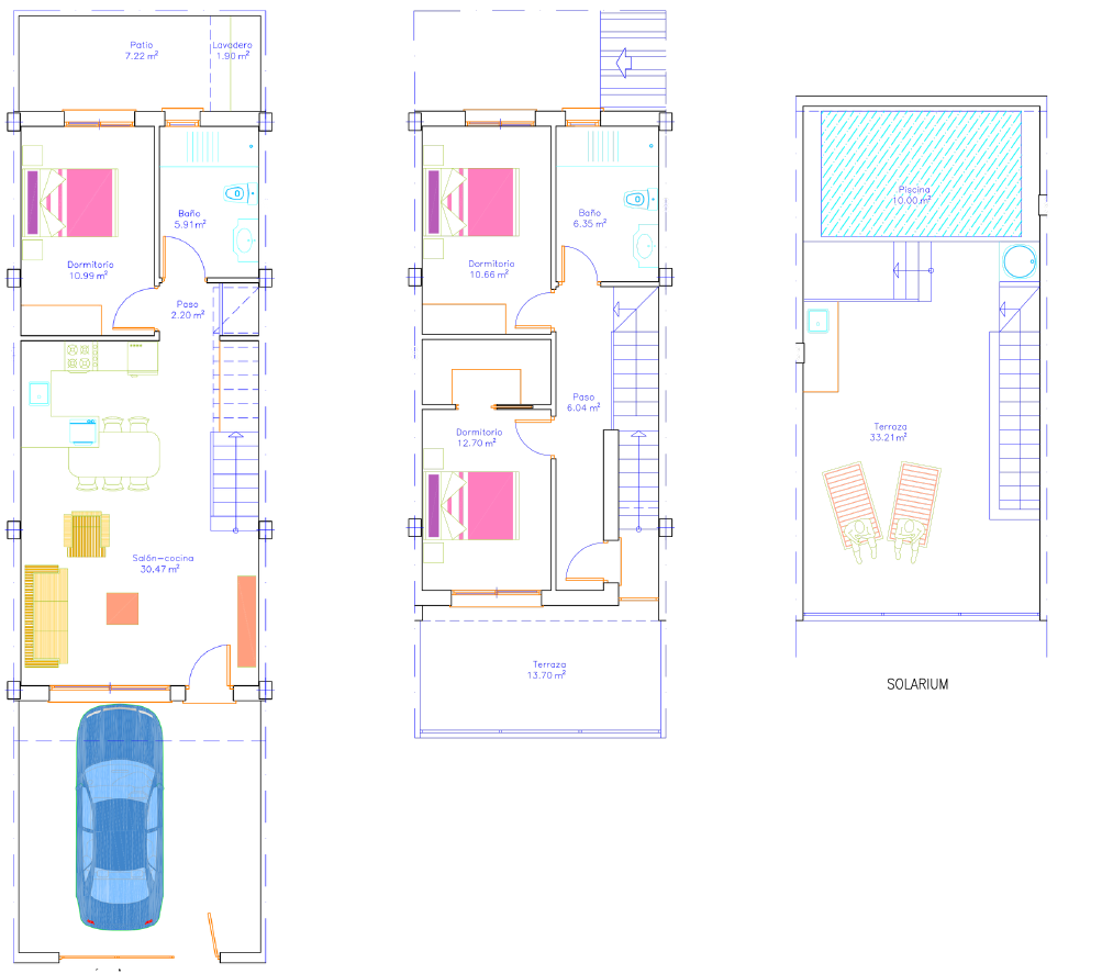 Rindu māja San Pedro del Pinatar, Murcia, Spānijā 3 istabas, 109 m2 Nr. 191046