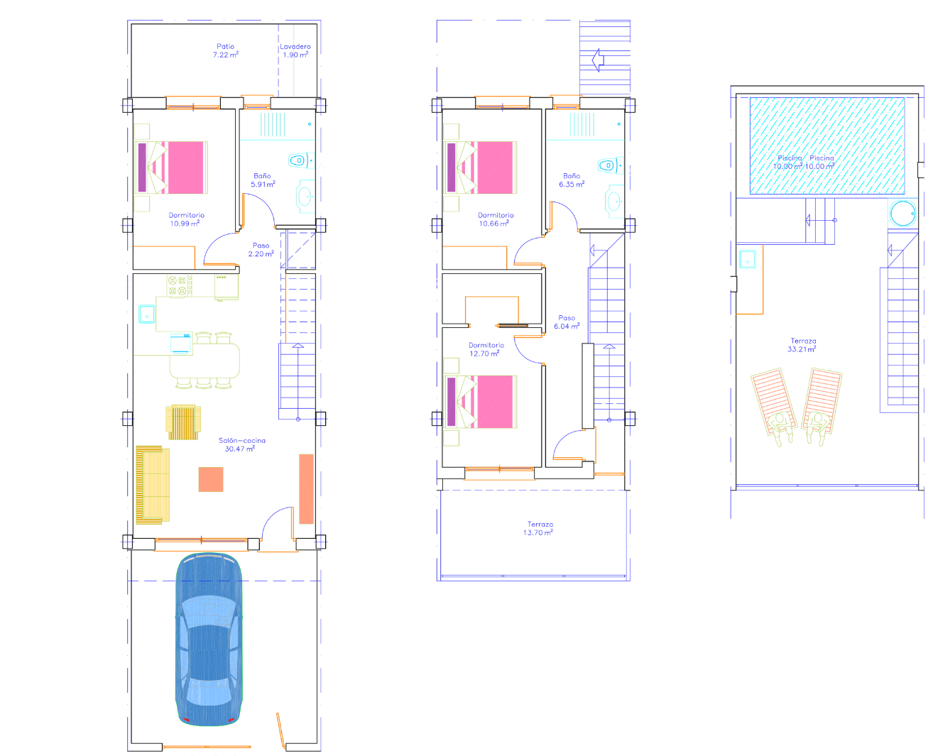 Rindu māja San Pedro del Pinatar, Murcia, Spānijā 3 istabas, 109 m2 Nr. 191046