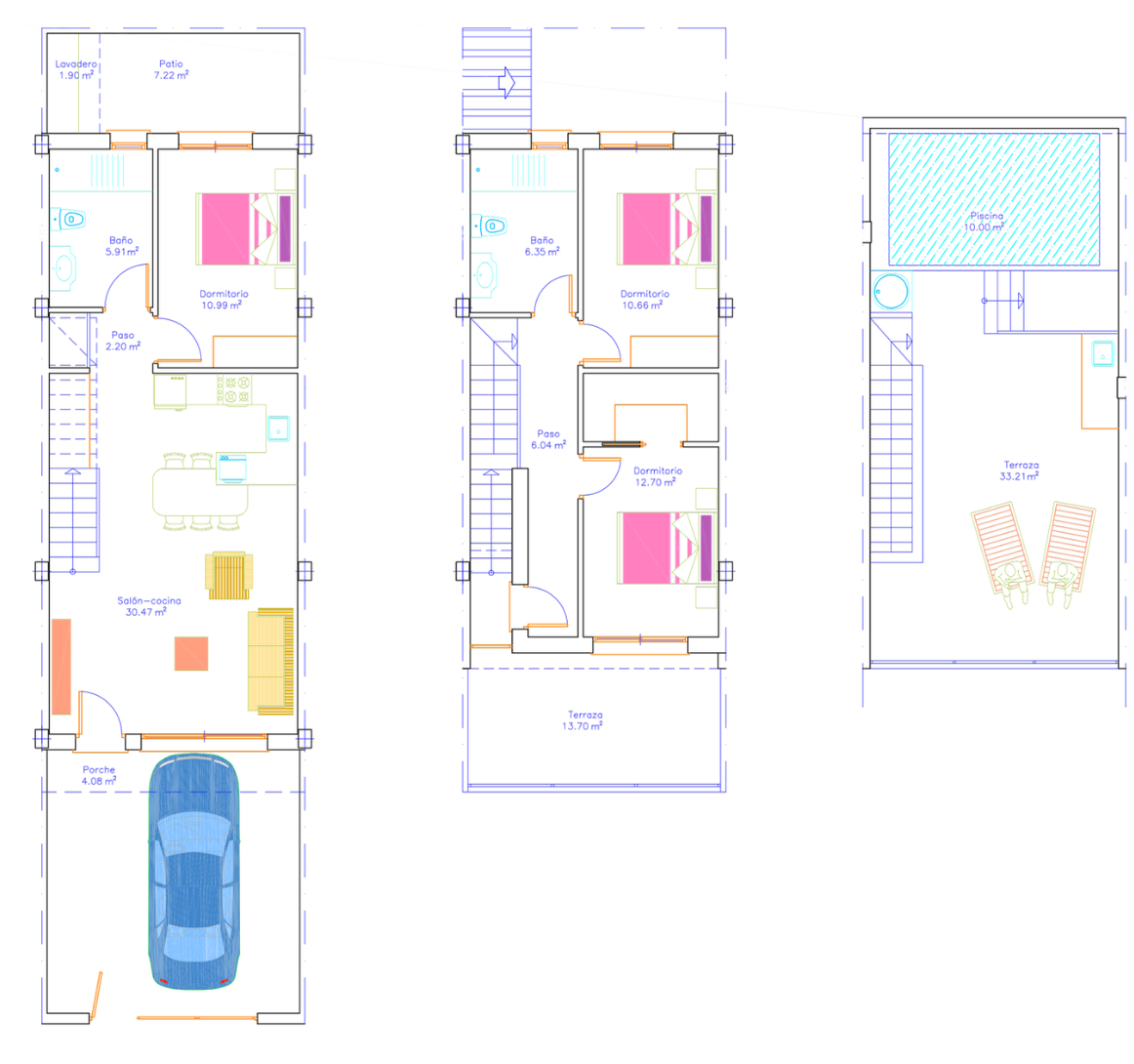 Rindu māja San Pedro del Pinatar, Murcia, Spānijā 3 istabas, 109 m2 Nr. 191046