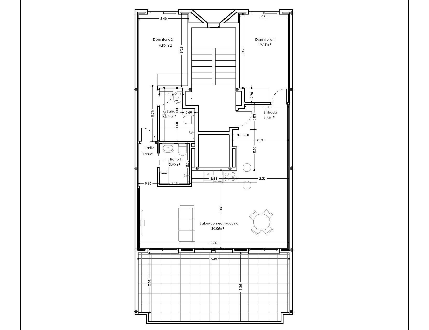 Apartment in Alicante, Spain 2 bedrooms, 74 sq.m. No. 135096