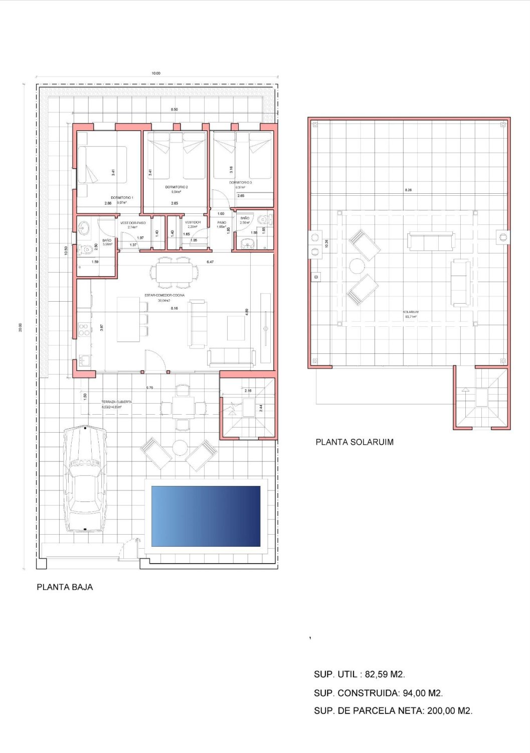 Villa Fuente Alamo, Murcia, Spānijā 3 istabas, 94 m2 Nr. 135093