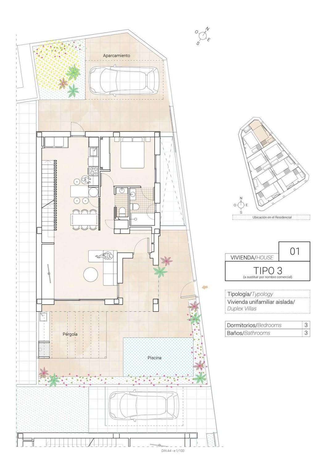 Villa à Hondon De Las Nieves, Alicante, Espagne 3 chambres, 230 m2 No. 142438