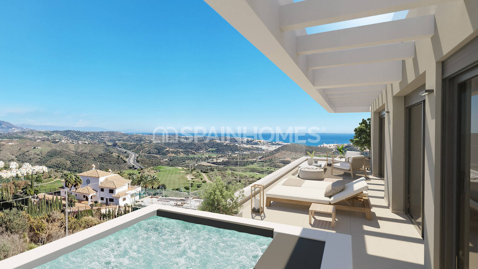 Takvåning i Mijas, Malaga, Spanien 2 sovrum, 73 kvm. Nr. 66115