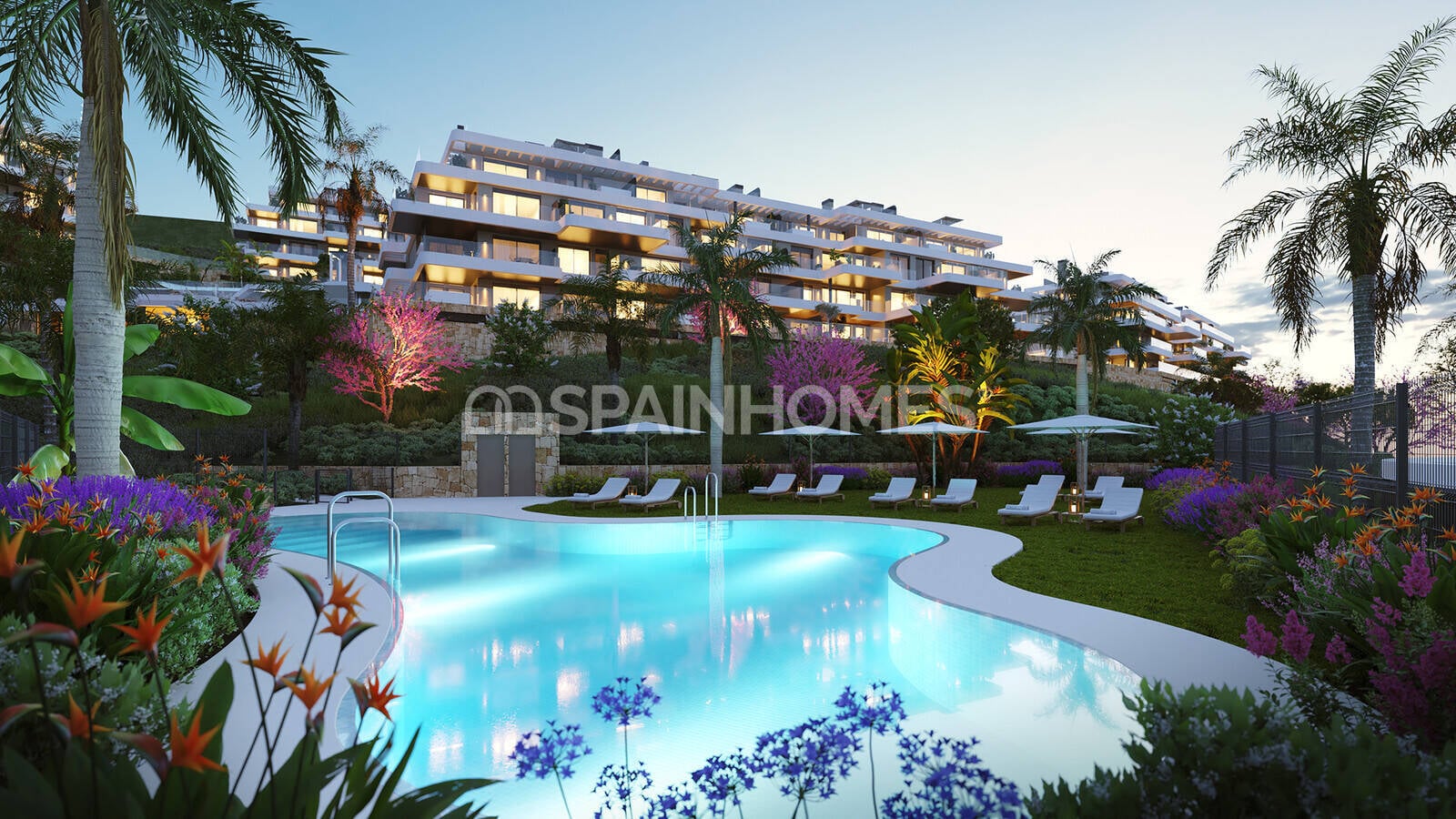 Takvåning i Mijas, Malaga, Spanien 2 sovrum, 73 kvm. Nr. 66115