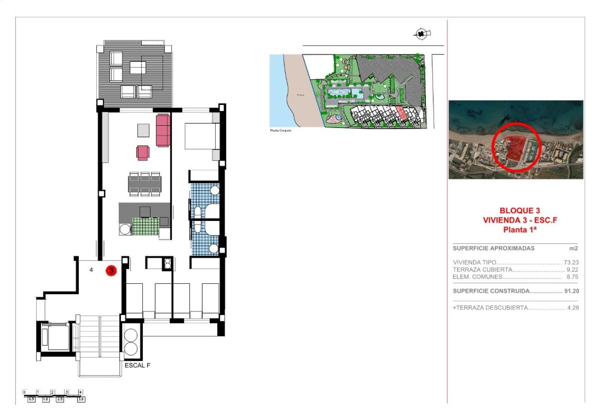 Appartamento a Denia, Alicante, Spagna 3 camere da letto, 87 mq. N° 80660