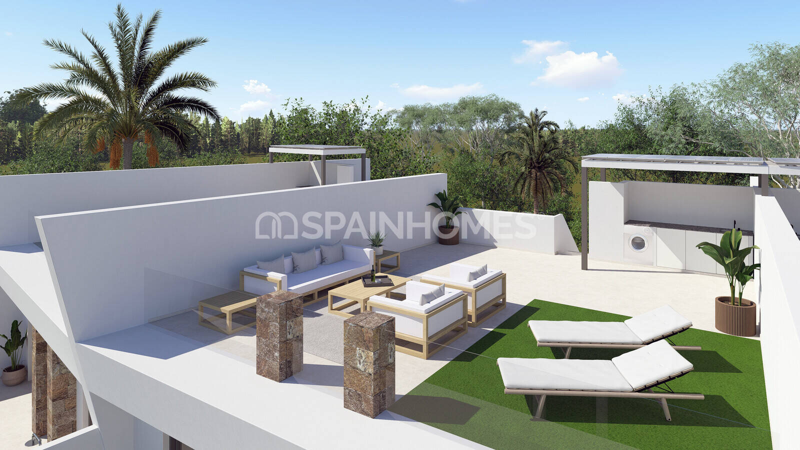 Villa à Torre-Pacheco, Murcia, Espagne 2 chambres, 78 m2 No. 154356