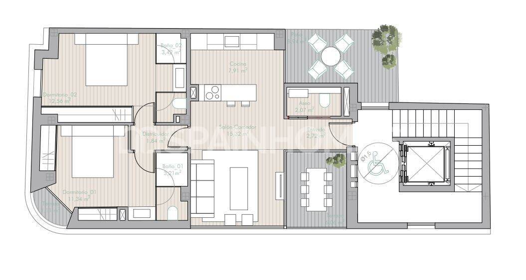 Apartament w Estepona, Malaga, Hiszpania 2 sypialnie, 60 mkw. nr 154357